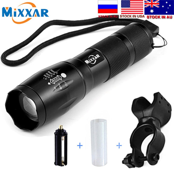 ZK30 Dropship Q250 TL360 T6 8000LM LED Bike Bicycle Flashlight Light Q5 3000LM Zoomable Focus Torch Lamp Light Tactical Lantern