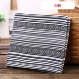 Ethnic style cotton linen fabric textile patchwork sofa cover pillow hotel bar tablecloth curtain decorative crafts materials