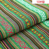 Ethnic style cotton linen fabric textile patchwork sofa cover pillow hotel bar tablecloth curtain decorative crafts materials