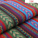 Ethnic style cotton linen fabric textile patchwork sofa cover pillow hotel bar tablecloth curtain decorative crafts materials