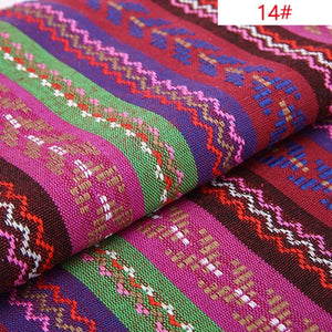 Ethnic style cotton linen fabric textile patchwork sofa cover pillow hotel bar tablecloth curtain decorative crafts materials