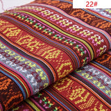 Ethnic style cotton linen fabric textile patchwork sofa cover pillow hotel bar tablecloth curtain decorative crafts materials