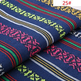 Ethnic style cotton linen fabric textile patchwork sofa cover pillow hotel bar tablecloth curtain decorative crafts materials