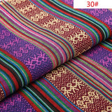 Ethnic style cotton linen fabric textile patchwork sofa cover pillow hotel bar tablecloth curtain decorative crafts materials