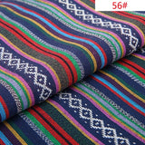 Ethnic style cotton linen fabric textile patchwork sofa cover pillow hotel bar tablecloth curtain decorative crafts materials