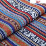 Ethnic style cotton linen fabric textile patchwork sofa cover pillow hotel bar tablecloth curtain decorative crafts materials