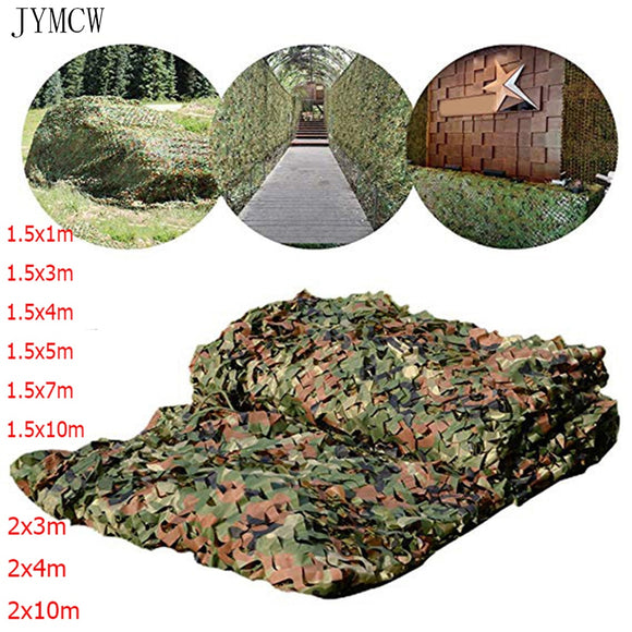 1.5x3m /2x10m Hunting Military Camouflage Nets Woodland Army training Camo netting Car Covers Tent Shade Camping Sun Shelter